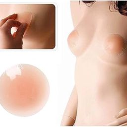 Alakhdhan Pasties Silicone-Women's Reusable Nipple Cover - Silicone Nipple Cover Bra Pad - Adhesive Reusable Nipple Pads - Thin Silicone Nipple Cover Pasties (Free-Size)-image-91