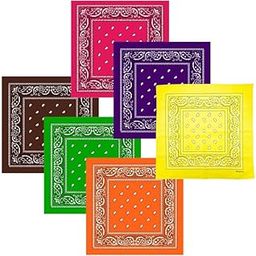 Unisex Cotton Bandana/Head Wrap/Wristband/Face Cover/Handkerchief For Men And Women (50CM X 50CM_Pack of 6)-image-62