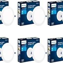 PHILIPS Astra Sleek 10-watt Round LED Downlighter | LED Ceiling Light for Home and Hall | Cut Out: 110 mm, Color: Cool Day Light, Pack of 6-11