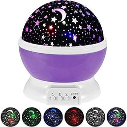 GETZET Rotating Beautiful Moon Sky Starry Space Star Night Light Projector for Children Sleep Lighting USB LED Projection Home Room Decoration Color Changing Lamp. (Multicolor)-image-18