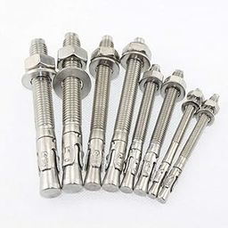 Wedge Type Fully Threaded Design Expansion Zinc Plated Anchor Bolts Pack of 10 Pcs Fasteners (10 x75mm)-28