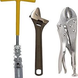 Digital Craft 16MM Spark Plug Wrench with 10" Adjustable Screw Wrench & 10" Locking Plier – All-in-One Mechanical Tool Kit for Automotive & Workshop Use-51