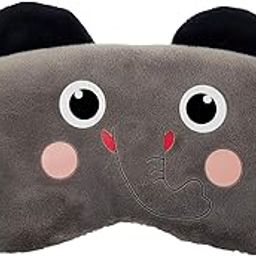 Jenna Fabric Cute Sleeping Eye Shade Mask Cover For Insomnia, Meditation, Puffy Eyes And Dark Circles Velvet Ele Grey-image-51