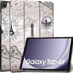 ProElite Cover for Galaxy Tab A9 8.7 inch Case Cover, Trifold Flip case Cover for Samsung Galaxy Tab A9 8.7 inch, Eiffel-3