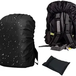 generic Krush Waterproof Rain Cover for Backpack Bags Rubberized Material, Dust Proof, Rainproof Dustproof Protector Raincover Elastic Adjustable Specially for Trekking (Pack of 1 Black Color)-picture-45
