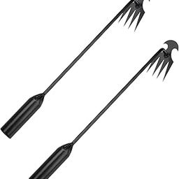 shihan-xingyu Manual Garden Weeder Tool, 4 Teeth Manganese Steel Hand Weed Puller, Portable Weeding Tool for Vegetable Garden (CCB-33CM(13in))-image-67