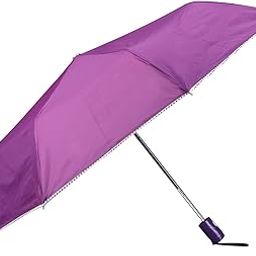 Umbrella Monochrome Series 3 Fold Auto Open Waterproof Water Repellent 190 T Polyester Double Coated Silver Lined Dotted Border Umbrellas For Men and Women-picture-17