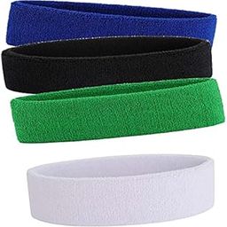 R-LON Workout Headband for Women & Men - Moisture Wicking & Non-Slip Exercise Hairband or Sports Sweatband -Ideal for All Sports Like Tennis, TT, Badminton, Running and Yoga (4 PC) a6-image-88