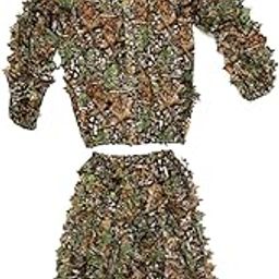Calandis Ghillie Suit Set Sniper Train Leaf Jungle Forest Woodland Camouflage Kids-image-63