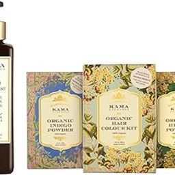 Kama Ayurveda Bringadi Hair Cleanser, 200 ml & Kama Ayurveda Organic Hair Color Kit, Hair Color, Henna Powder and Indigo Powder, 200g - Multicolor (Pack of 1 each)-image-41