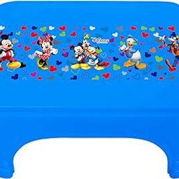 Homestic Disney Team Mickey Print Bathroom Stool|Durable Plastic Stool for Kitchen|Stool for Kids|Patla for Toilet (Blue)-image-99
