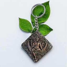 Handcrafted Pyrite Keychain with Metal Charm Ring for Wealth, Luck, Success, Achievement Perfect Use in Key of Cars, Bikes, Homes, and Lockers-image-85