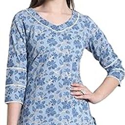 Women's Cotton Jaipuri Printed Tunic (JOPLJPR4013-P_Sky Blue_P)-image-63