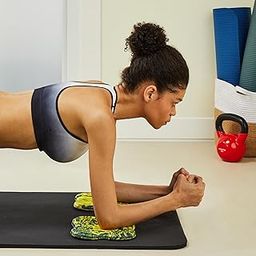 Amazon Brand - Symactive 20 mm Knee & Elbow Cushion Pad - Abstract (Set of 2) | High Density Premium ECO TPE Foam | Extra Cushion, Professional Grip | Knee/Hand/Wrist Support |For Planks, Pushups,Yoga-20