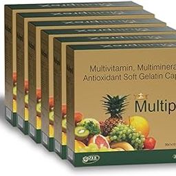 Multiprex Multivitamin & Multimineral Soft Gelatin Capsules – Daily Health Supplement – Boosts Immunity, Energy & Overall Wellness - (10 Capsules Each) - Pack of 6-image-1