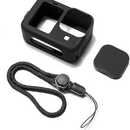 Silicone Protective Case Cover for Hero 12 / Hero 11 / Hero 10 / Hero 9 Black, Silicone Sleeve with Lens Cap and Lanyard (Color: Black)-13
