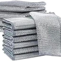 5 pcs Non-Scratch Dish Wash Cloth, Steel Wire Dish Cloth, Wire Dishwashing Rags Stainless Steel Scrubber Non-Scratch Wire Dishcloth for Washing Dishes Sinks Counters Kitchen Dish Cloths-image-80