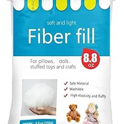 BUTUZE Polyester Fiber, Premium Fiber Fill, High Resilience Fill Fiber, Stuffing for Small Dolls Part Pillow Comforter DIY, 250g/8.8oz, Recyclable-20