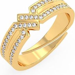 18K Micron Gold Plated Adjustable Ring For Women & Girls | Hypoallergenic | Valentine Gift For Her | 6 Months Warranty-16