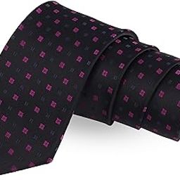 Printed Black Colored Microfiber Necktie For Men-image-46