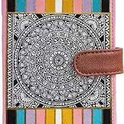kalankit Ladies Wallet for Women | Vegan Leather Travel Passport Wallet | Bi-Fold Long Purse for Woman, Gift Items for Women, Passport Holder | Mandala Frame-picture-21