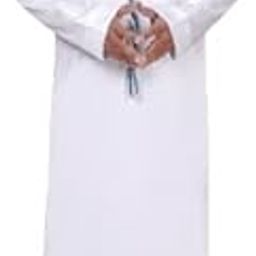 Regal White Omani Style Thobe with Traditional Tassel | A Timeless Blend of Heritage & Modern Elegance | Perfect for Religious Gatherings, Formal Events & Graceful Everyday Wear (Length-56)-image-67