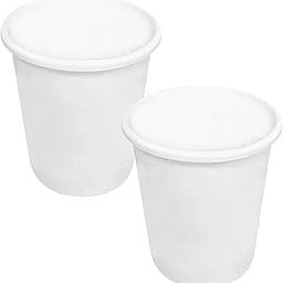 Homestic Plastic Open Dustbin, Trash Bin, Garbage Bin, Waste Bin, 5Ltr. (White)-47KM01054-91
