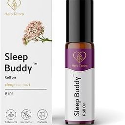 Herb Tantra Sleep Buddy Insomnia Relief Roll On | Contains Chamomile, Valerian, Lavender Essential Oil | Stress Relief, Relaxing | 100% pure and natural | Easy To Use Roll On | 9 ml Pack of 1-1