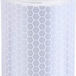 AutoVision High Intensity Water Proof Conspicuity Warning Reflective Radium Conspicuity Tape Sticker, 1 inch Width (10 Meter, White)-image-77