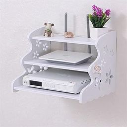 SS Arts Engineered Wood TV Set Top Box/WiFi/DVD Stand Wall Mount (White)-8