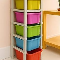Plastic Drawer Organizer Self Standard Rectangular Multi Purpose Modular Drawer System Large Chest of Drawer Organizer for Home Office,Product Dimension When assembeled(5 Layer) 1-image-100