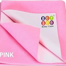 BeyBee Waterproof Quick Dry Sheet for Baby| Bed Pad Anti-Piling Fleece Extra Absorbent Washable Matress Protector| Baby Bed Protector Sheet for Toddler Children, Medium Size, 100x70cm, Pink-picture-10