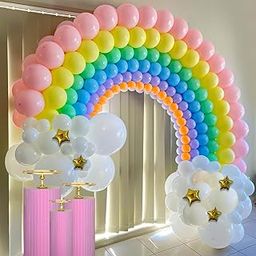 Party Propz 122 Pcs Birthday Balloon Set for Kids – Rubber & Star Foil Balloons, Glue Dots, Arch Roll – 1st Birthday Decoration Supplies for Party & Celebration Themes-image-43