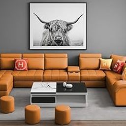 Casaliving Emerson Modern U-Shaped Sectional Sofa Set 9 Seater, Sofa Couch with 3 Puffy for Hall (Orange Colour) Premium Leatherette Fabric Sofa-image-60