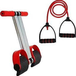 Quick Fit Combo Pack of Tummy Trimmer & Resistance Tube | Waist Trimmers | Toning Tube | Abdominal Exerciser | Double Spring Tummy Trimmer | Ab Exerciser | Body Toner (Tummy Trimmer+ Toning Tube)-8