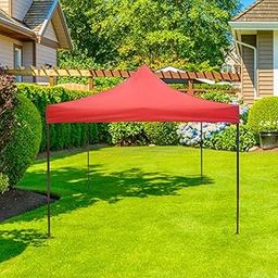 Merishopp Canopy Cover Only Gazebo Cover Shelter Tent Top Cover for Beach Picnic Patio Red Thick Type-image-32