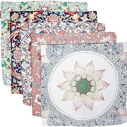 AEROHAVEN® Premium Satin Turkish Designer Decorative Throw Pillow/Cushion Covers Set of 5 (16 inch x 16 inch)-image-4