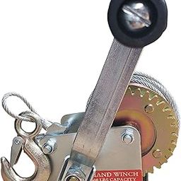 Best Metal Products 600 lbs Capacity Hand Winch with Steel Wire Rope and Handle 0900170-image-42