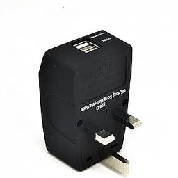 Ceptics 4 in 1 India to UK, UAE, Hong Kong & More (Type G) Travel Adapter Plug - Universal Input - 2 USB - CE Certified - RoHS Compliant (GP4-7)-31