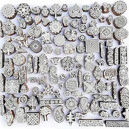 Royal Kraft Assorted Wooden Block Printing Stamps (Set of 10) Bulk01_10-image-69