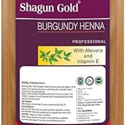 SHAGUNGOLD Burgundy Henna Hair Color Powder Enriched with Aloevera & Vitamin E for Smooth & Silky Hair Texture 100g-image-18