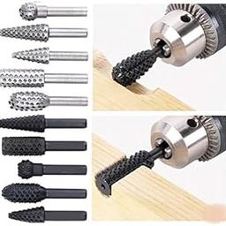 ILIKA High-speed steel Rotary Files Burr Drill Rotating Thorn Head 5pcs/set Polishing Accessories DIY Electric Grinding Head Woodworking Tools-31