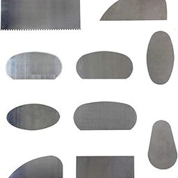 Evaluemart 10 Pcs Stainless Steel Clay Tools Set Steel Serrated Scraper Pottery Clay Steel Scraper for Polymer Clay Scraper Pottery Tools Scraper Crafts Kit-picture-14
