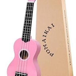 POMAIKAI Soprano Ukulele for Beginners, 21 Inch Kids Ukulele with Gig Bag (Pink)-picture-27