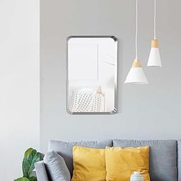 KOHLER Essential Rectangle Mirror for Wall | HD Reflection with 100% Silver Coating | Decorative Mirror for Bedroom/Living Room/Bathroom | Polished Chrome Aluminium Frame, 560 x 864 mm-image-59