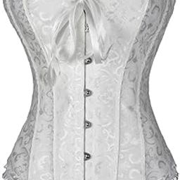 Worldcare® Women's Lace Up Boned Overbust Cincher Corset Bustier Lingerie Body Shaper White L Clothing, Shoes & Accessories | Womens Clothing | Intimates & Sleep | Corsets & Bustiers-image-44