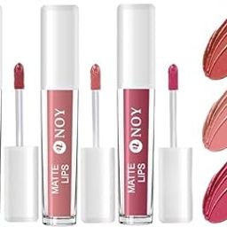 NOY Bare All Beauty 100% Long Lasting Upto 15Hr & Smudgeproof:Must-Have Classic Nude Matte Lipsticks Brown Nude, Mauve Nude (Sets 3) #WC113-15