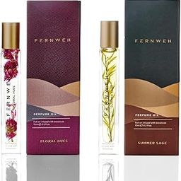 Fernweh Perfume Oil Duo | Floral Hues & Summer Sage Perfume Oil Roll On | Modern Attar | Strong and Long Lasting | Non-Alcoholic | 20 (10 x 2) ml Travel Friendly-image-20