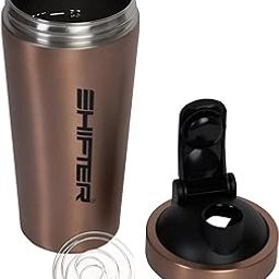 SHIFTER Gym Shaker Steel for Protein Shake Leakproof Bottles for Protein, Preworkout and Bcaa Shake, Protein Shaker Gym Bottle Men and Women BPA-Free Material Stainless steel- 700 Ml-image-45