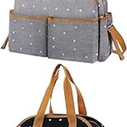 Diaper Tote Handbag Stylish Shoulder Bag for Travel Bottle Gifts Gray|Baby | Strollers & Accessories | Stroller Accessories |1Nappy Tote-16